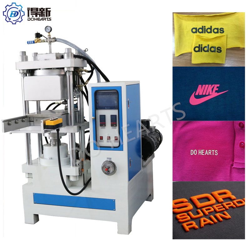Étiquette de transfert de chaleur en silicone à prix usine/logo/marque de commerce faisant la machine pour les vêtements de bande de haute qualité