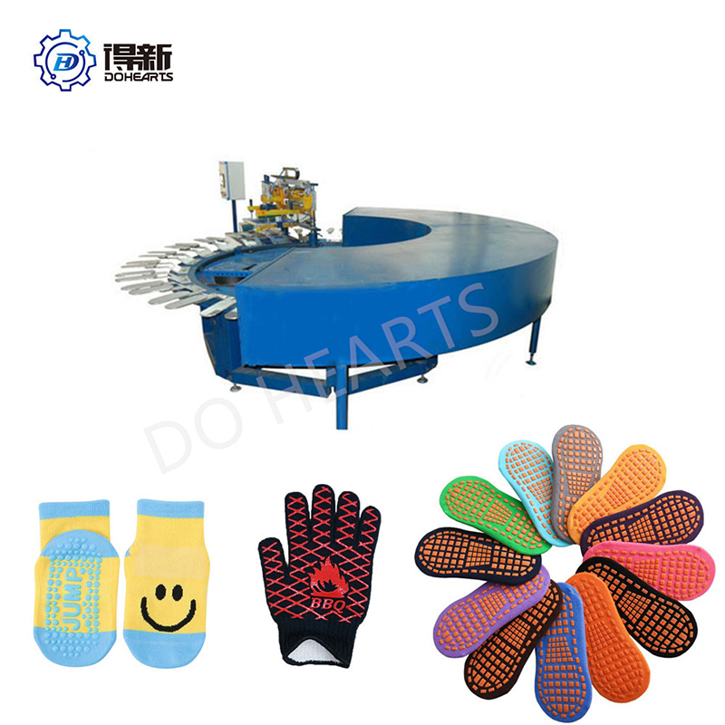 Machine d'impression rotative automatique de gants antidérapants en silicone Machine de pointillage en silicone