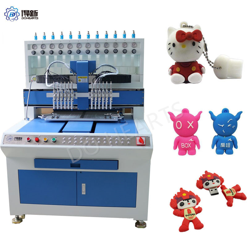 Machine de distribution automatique de pvc de 24 couleurs favorable machine de fabrication d'étiquettes de marque de pvc
