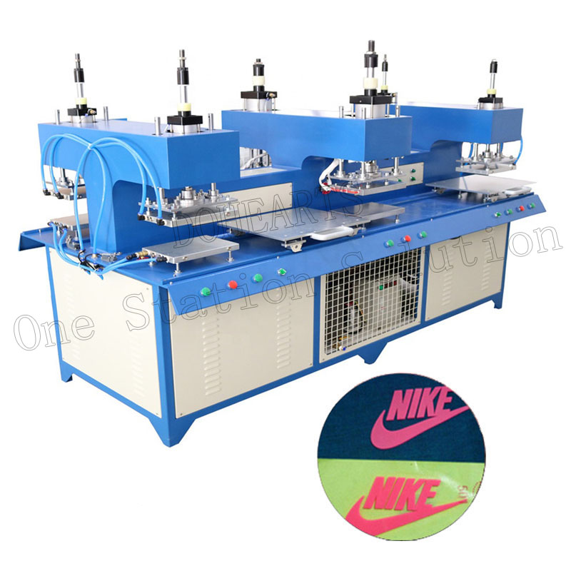 Machine de presse de gaufrage de modèle de logo de silicone de vêtement 3d